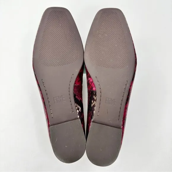 Frye Dana Ballet Dana Leather Ballet Flats Multi Berry Size 7