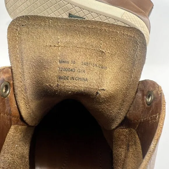 Frye Gates High Top Chukka Boots Mens Size 10 Chestnut Brown Leather Lace Up