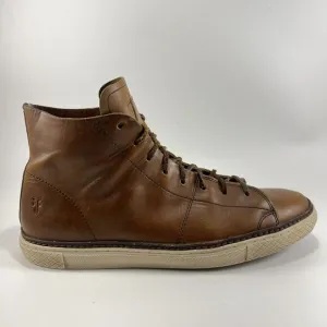 Frye Gates High Top Chukka Boots Mens Size 10 Chestnut Brown Leather Lace Up