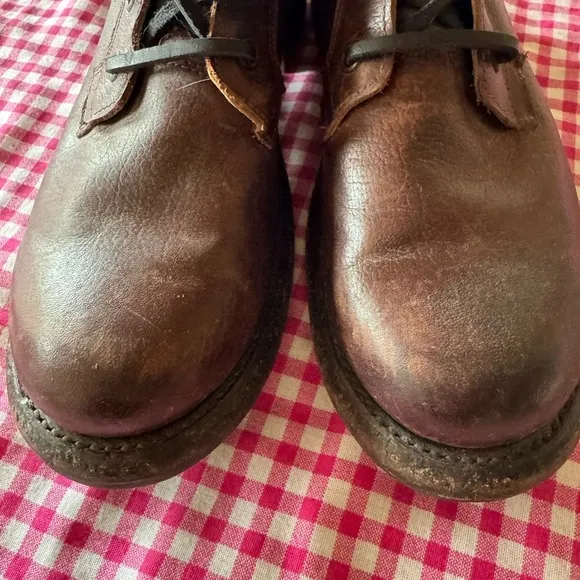 Frye Jenna Combat Boots Distressed Brown