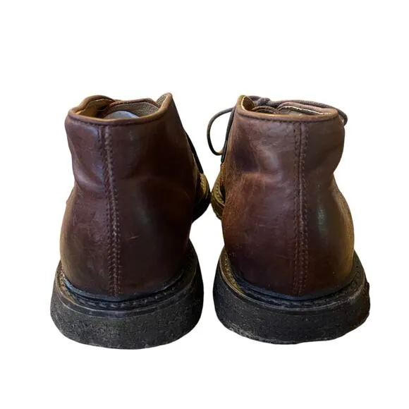 Frye Men's 9.5 Bowery Leather James Chukka Boots Lace Up Lug Sole Dark Brown