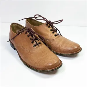 Frye Paige Oxford Light Brown Leather Lace Up Oxford Shoes 74425