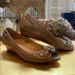 Frye Peep Toe Wedges