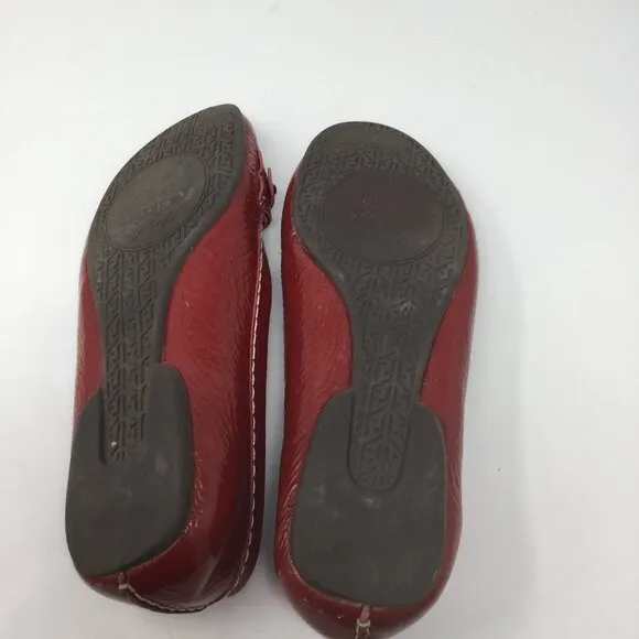 FRYE RED MOCCASINS LOAFER FLATS LEATHER 8M