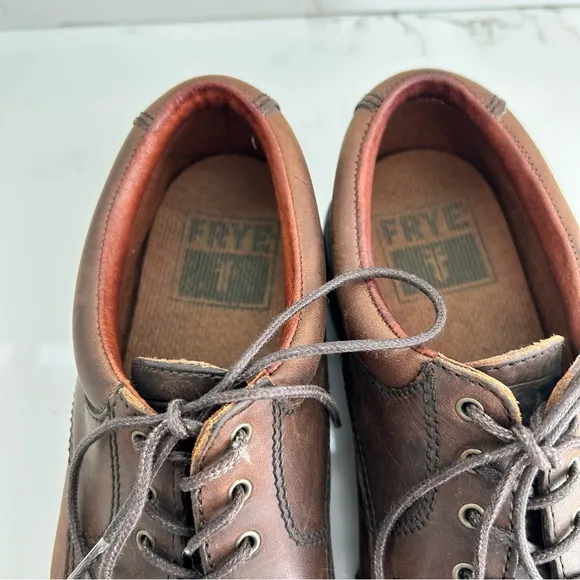 Frye Roswell Leather Lug Sole Brown Oxford Derby Shoes Men’s Size 8