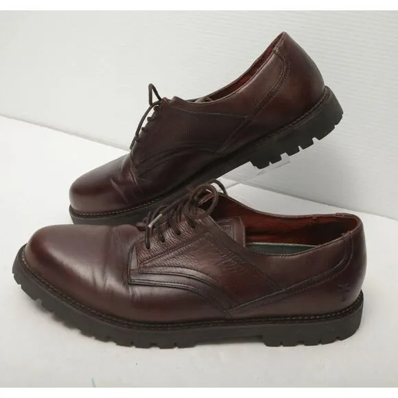 Frye Rutland Mens Shoes 10.5 D Brown Leather Oxford Derby