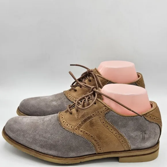 Frye saddle oxford two tone leather oxford shoes size 8 b