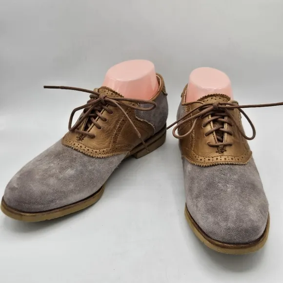 Frye saddle oxford two tone leather oxford shoes size 8 b