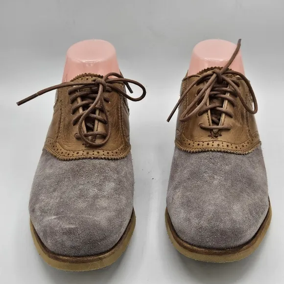 Frye saddle oxford two tone leather oxford shoes size 8 b