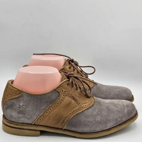 Frye saddle oxford two tone leather oxford shoes size 8 b