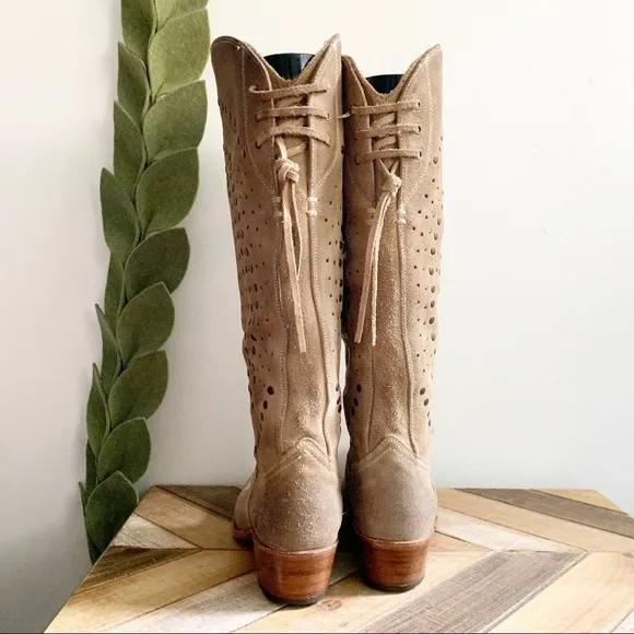 Frye Studded Deborah Lace Up Boots