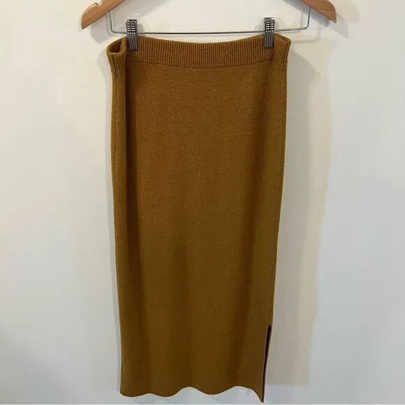 Garnet Hill Two-Piece Sweater Set in Mustard Yellow | Size S