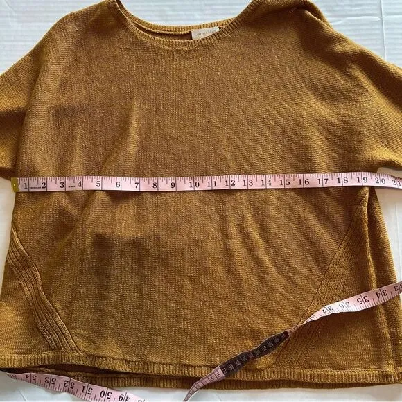 Garnet Hill Two-Piece Sweater Set in Mustard Yellow | Size S