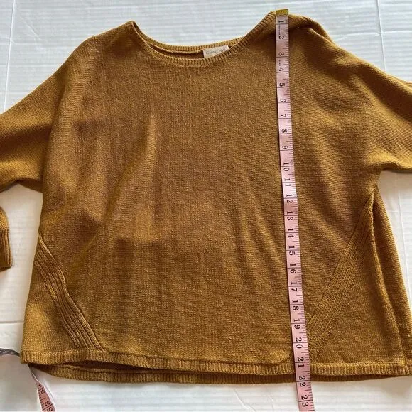 Garnet Hill Two-Piece Sweater Set in Mustard Yellow | Size S