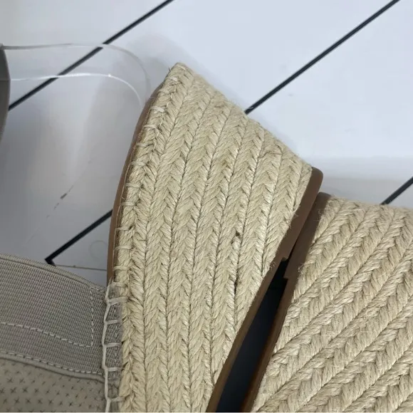 Gentle Souls | Coleen Peep Toe Perforated Suede Espadrille Wedge Size 10