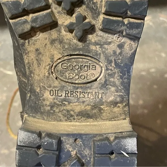 Georgia Boots black logger lace up work boots G3290 women’s size 8 wide. EUC