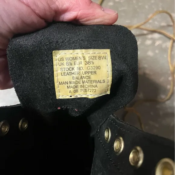 Georgia Boots black logger lace up work boots G3290 women’s size 8 wide. EUC