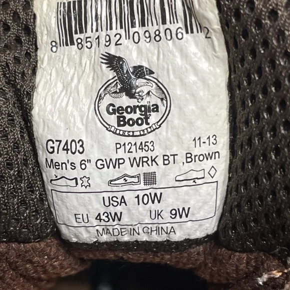 GEORGIA MENS ATHENS Chukka WATERPROOF WORK BOOT G7403 Boots 6’ Lace Up Moccasins