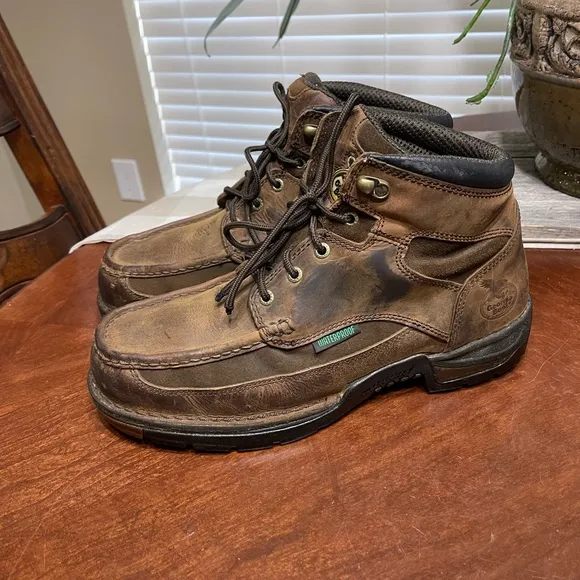 GEORGIA MENS ATHENS Chukka WATERPROOF WORK BOOT G7403 Boots 6’ Lace Up Moccasins