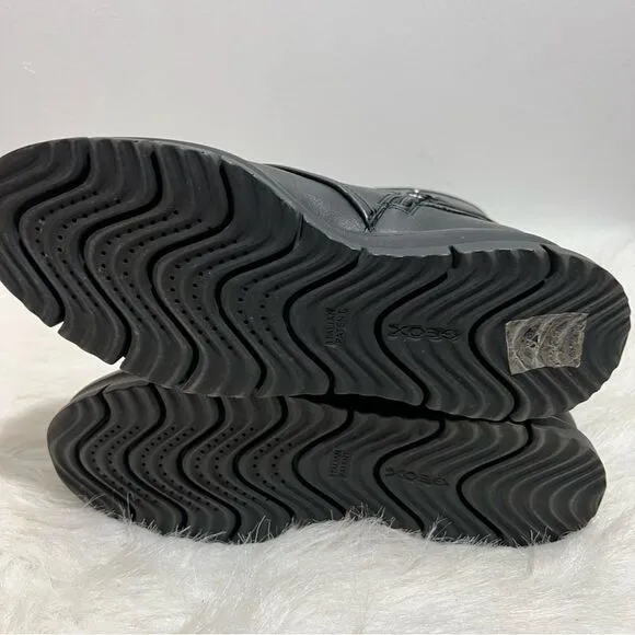 Geox Respira Porthya Leather Platform Combat Books -- EU 36.5 -- US 6