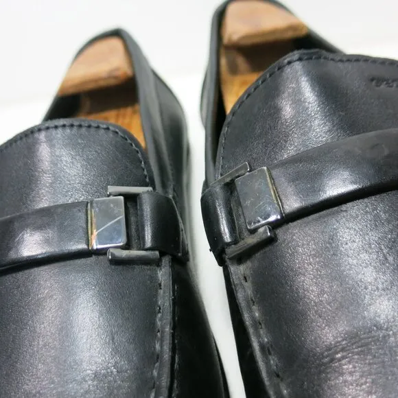 Geox Respira Strap Buckle Leather Casual Dress Driver Moccasins Shoes Sz 45