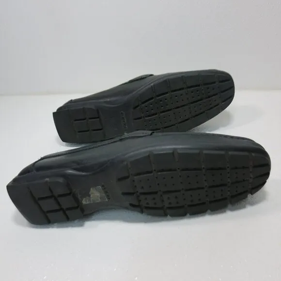 Geox Respira Strap Buckle Leather Casual Dress Driver Moccasins Shoes Sz 45