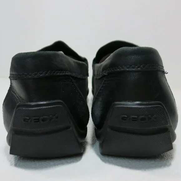 Geox Respira Strap Buckle Leather Casual Dress Driver Moccasins Shoes Sz 45