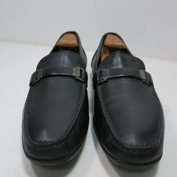 Geox Respira Strap Buckle Leather Casual Dress Driver Moccasins Shoes Sz 45