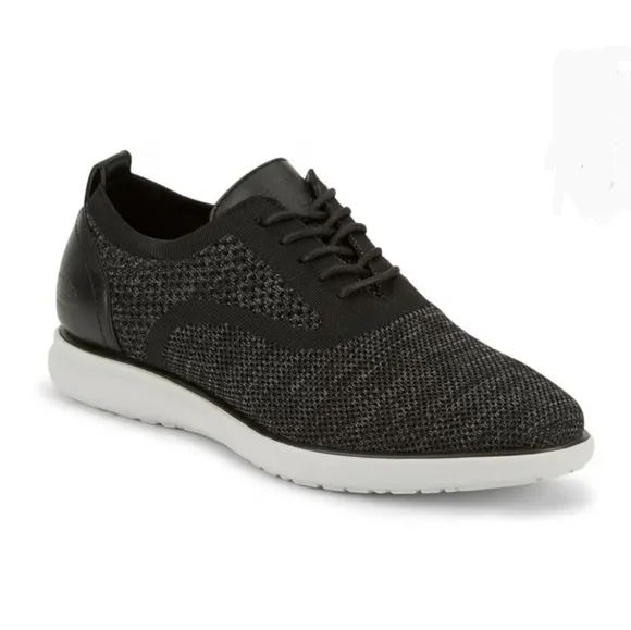 G.H. BASS &amp; CO Connor 2 Tone KT Oxford 9 Casual Black Gray Knit Shoes Men's