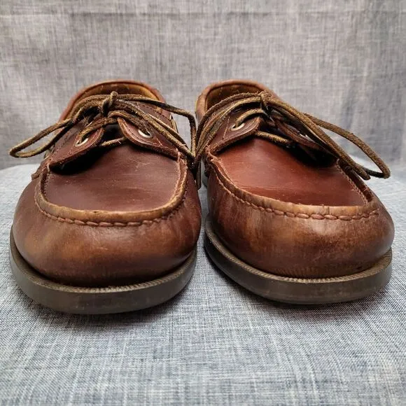 G.H. Bass Seafarer Classic Boat Shoes  Docksiders Caramel Brown Men's 10M
