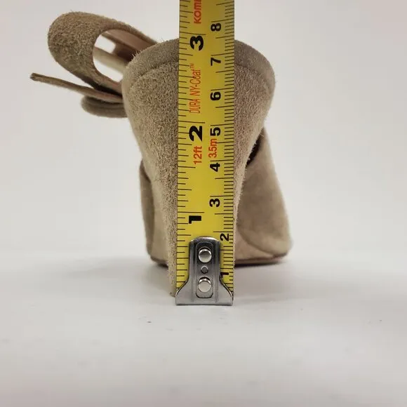 Gianvito Rossi Milano Womens Open Toe Wedges Size 37 EU 6.5 US Office Career