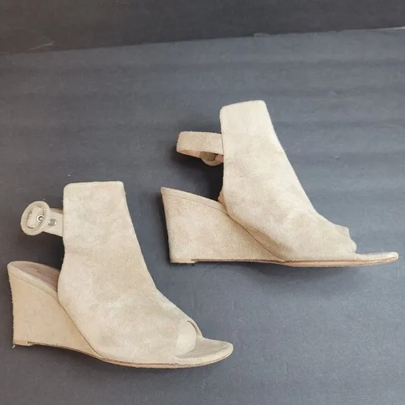 Gianvito Rossi Milano Womens Open Toe Wedges Size 37 EU 6.5 US Office Career