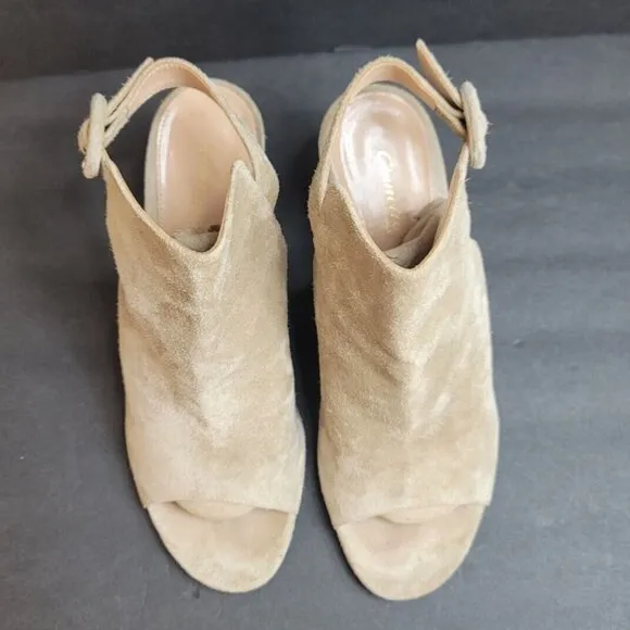Gianvito Rossi Milano Womens Open Toe Wedges Size 37 EU 6.5 US Office Career
