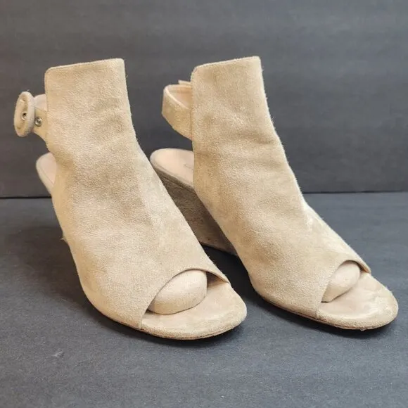 Gianvito Rossi Milano Womens Open Toe Wedges Size 37 EU 6.5 US Office Career