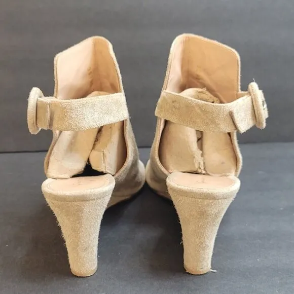 Gianvito Rossi Milano Womens Open Toe Wedges Size 37 EU 6.5 US Office Career