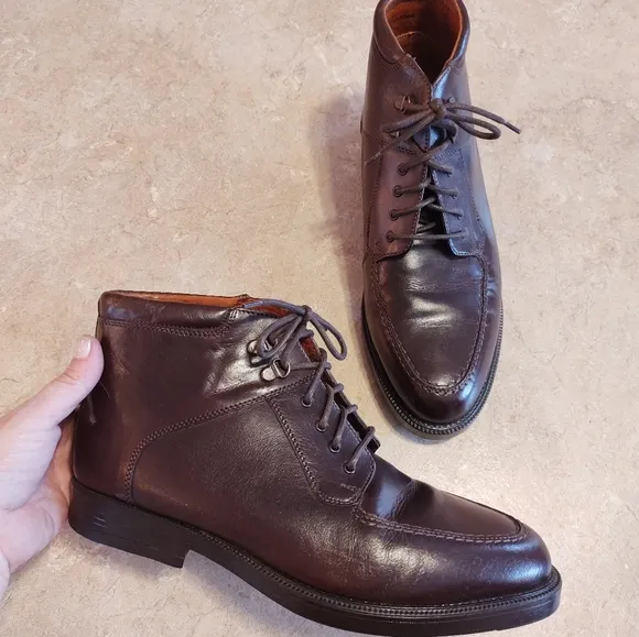 Giorgio Brutini brown leather lace up dress boots