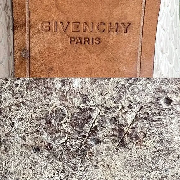 Givenchy Snakeskin Ballet Round Toes Flats Sz 37.5