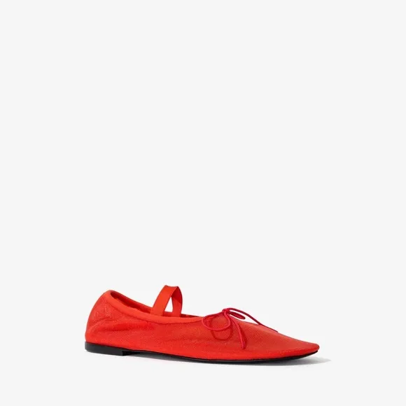 Glove Mary Jane Ballet Flats in Mesh