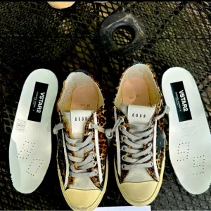 Golden Goose Brown Tan Athletic Shoes