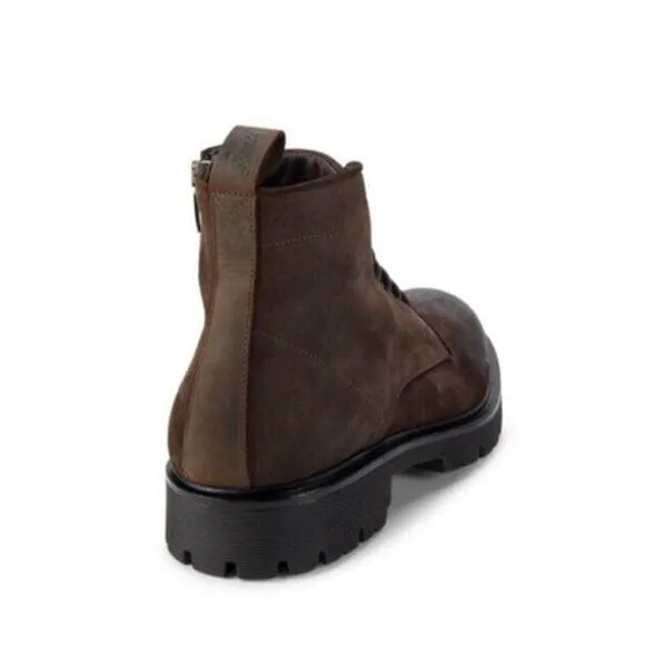Good Man Brand Men Modern City Boot Lace-Up Brown Fine Suede Ankle Boots Size 11