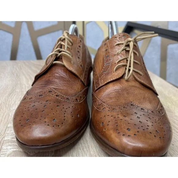 Gordon Rush Oxford Dress Shoes Men 42 Us 9 Cognac Leather