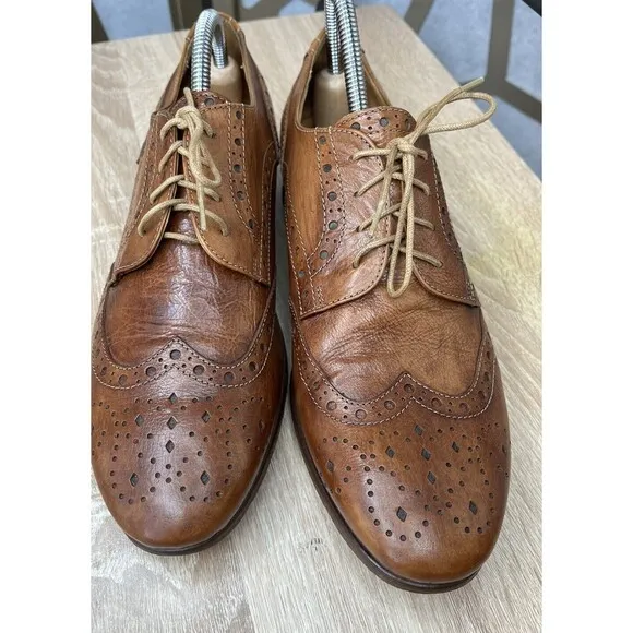 Gordon Rush Oxford Dress Shoes Men 42 Us 9 Cognac Leather