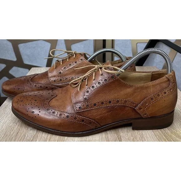Gordon Rush Oxford Dress Shoes Men 42 Us 9 Cognac Leather