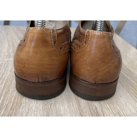 Gordon Rush Oxford Dress Shoes Men 42 Us 9 Cognac Leather
