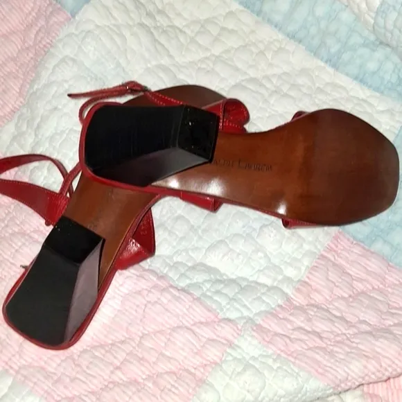 Gorgeous New Red Ralph Lauren Made In Italy Sandals With Buckle Closure