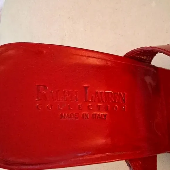Gorgeous New Red Ralph Lauren Made In Italy Sandals With Buckle Closure