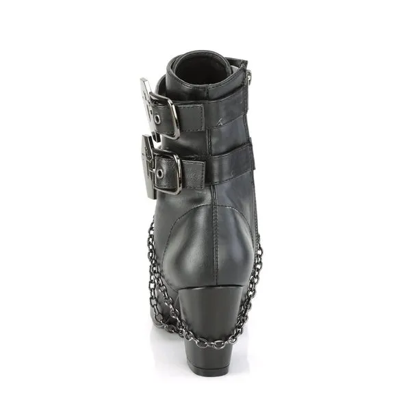 Gothic Coffin Lace Up High Heel Ankle Boots