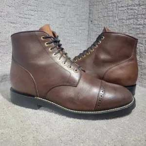 Grant Stone Garrison Men's Size US 10 EEE Crimson Kudu Lace Up Boots 45408