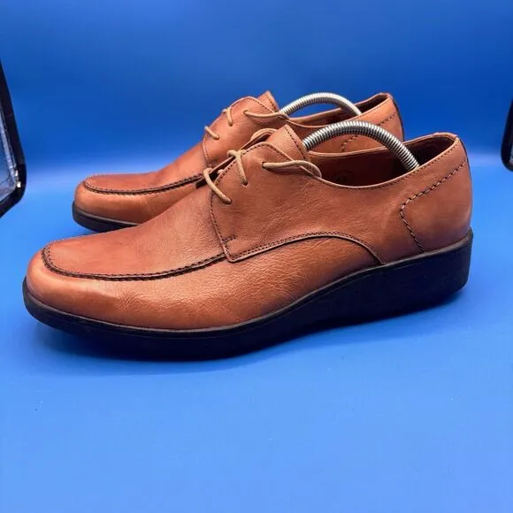 Gravity Defyer Brown Leather Oxford Shoes Men's Size 13 TB318S Retail $160