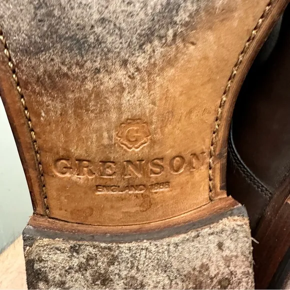 Grenson Men's Brown Calf Derby Dress Shoes Made in England UK 8 / US 9